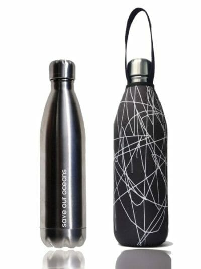 Fitness Mania - BBBYO Future Stainless Steel Bottle + Sketch Carry Cover - 750ml - Silver