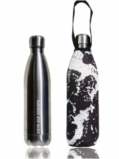Fitness Mania - BBBYO Future Stainless Steel Bottle + Sun Carry Cover - 1000mL - Silver