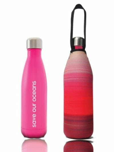 Fitness Mania - BBBYO Future Stainless Steel Bottle + Sunset Carry Cover - 500mL - Fluro Pink