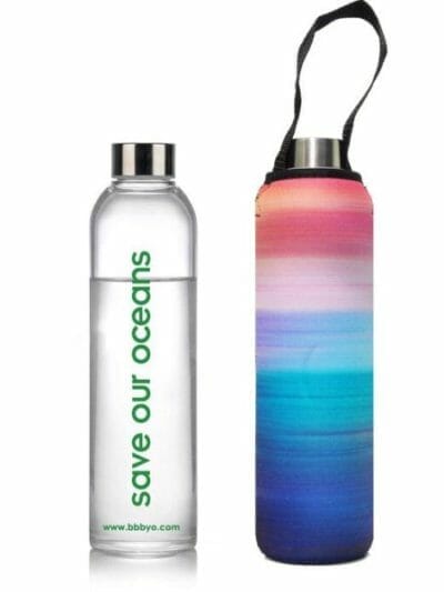 Fitness Mania - BBBYO Glass Is Greener Bottle + Peace Carry Cover - 750mL