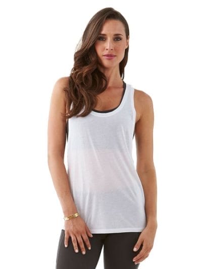 Fitness Mania - Bayse Tencel Lowcut Womens Training Tank - White