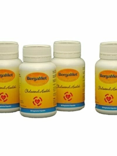 Fitness Mania - BergaMet Cholesterol & Blood Sugar Support - Buy 3 Get 1 FREE - 240 Capsules