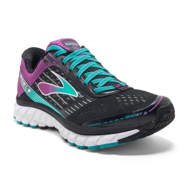 Fitness Mania - Brooks Ghost 9 - Womens Running Shoes - Black/Sparkling Grape/Ceramic