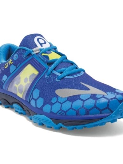 Fitness Mania - Brooks PureGrit 4 - Mens Trail Running Shoes - Brilliant Blue/Lime