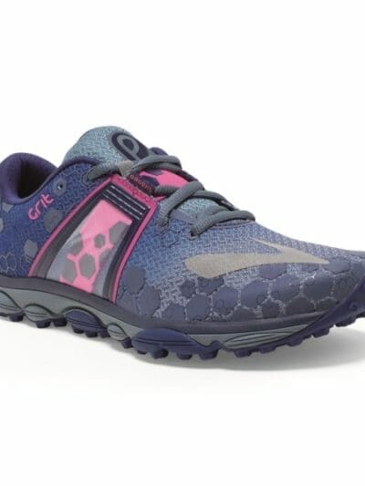 Fitness Mania - Brooks PureGrit 4 - Womens Trail Running Shoes - Blue/Blue Print/Pink