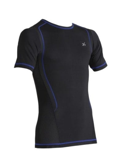 Fitness Mania - CW-X Ventilator Web Mens Supportive Performance Running Top - Black/Blue