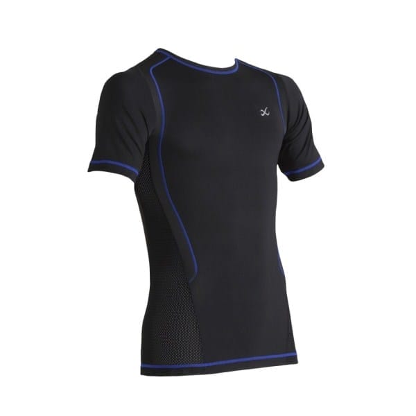 Fitness Mania - CW-X Ventilator Web Mens Supportive Performance Running Top - Black/Blue