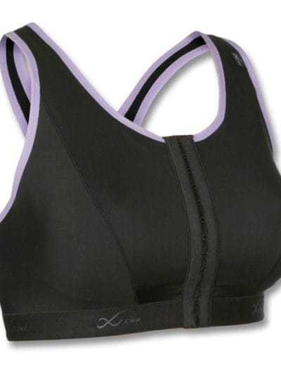 Fitness Mania - CW-X XTempo Support Running Sports Bra - Black/Lavender