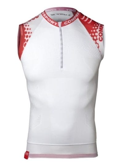 Fitness Mania - Compressport Compression Trail Running Tank - White