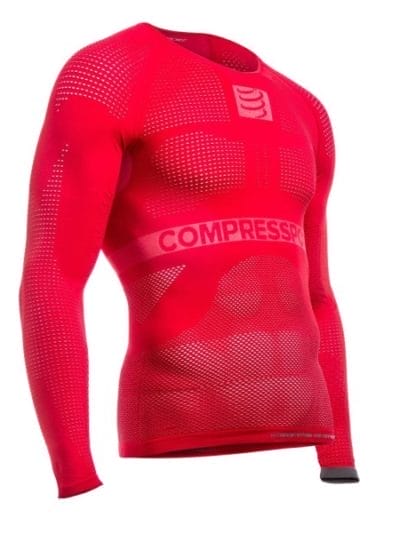 Fitness Mania - Compressport Compression Unisex Long Sleeve Undershirt - Red