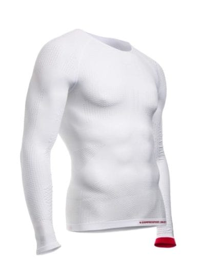 Fitness Mania - Compressport Compression Unisex Long Sleeve Undershirt - White