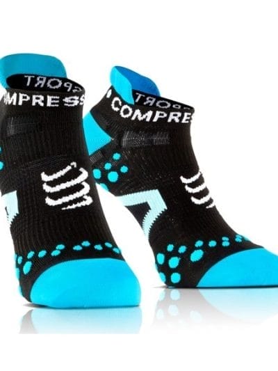 Fitness Mania - Compressport Low Cut Running Socks - Black/Blue