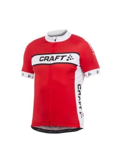 Fitness Mania - Craft Active Bike Mens Cycling Logo Jersey - Red/White