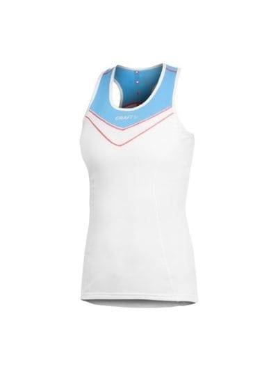 Fitness Mania - Craft Active Bike Womens Cycling Singlet - White/Blue