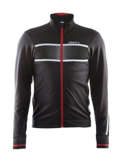 Fitness Mania - Craft Glow Mens Cycling Jacket - Black/Bright Red