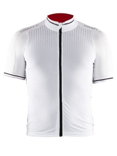 Fitness Mania - Craft Glow Mens Cycling Jersey - White/Black