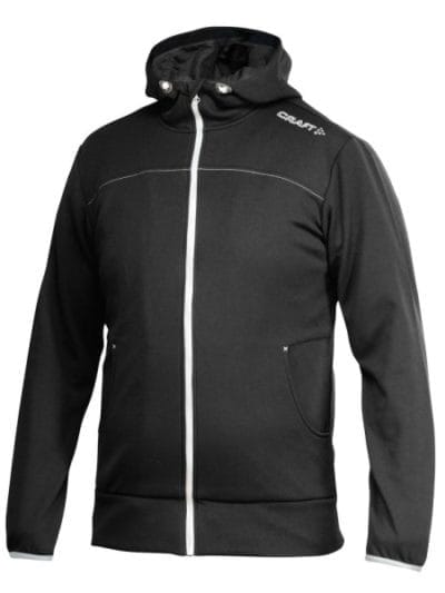 Fitness Mania - Craft Leisure Mens Full Zip Hood - Black/Platinum