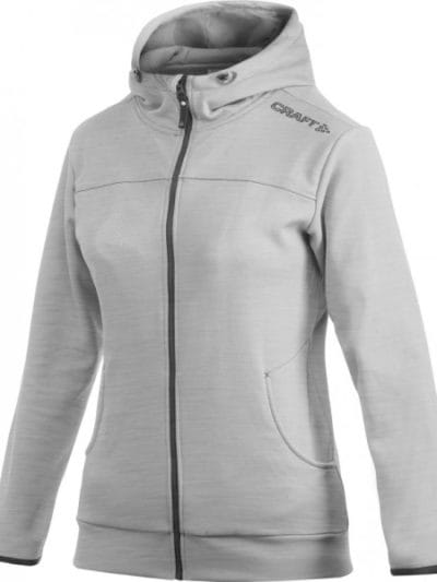 Fitness Mania - Craft Leisure Womens Full Zip Hood - Grey Melange