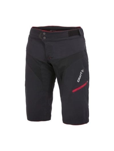 Fitness Mania - Craft Mens Trail Bike Shorts With Inner Pants - Black/Red