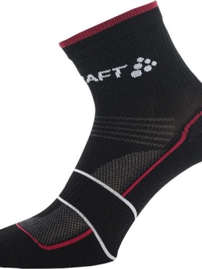 Fitness Mania - Craft Performance Bike Grand Tour Mens Cycling Socks - Black/Bright Red