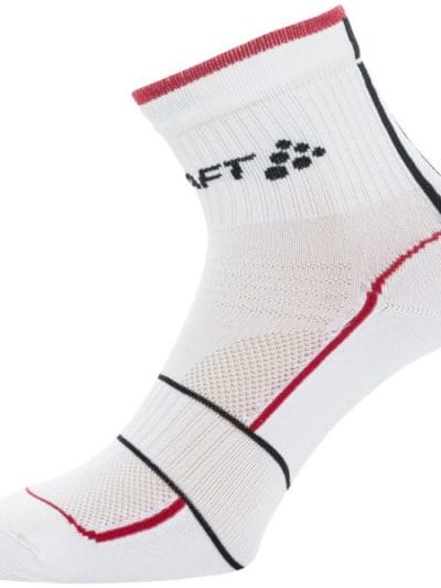 Fitness Mania - Craft Performance Bike Grand Tour Mens Cycling Socks - White/Red/Black