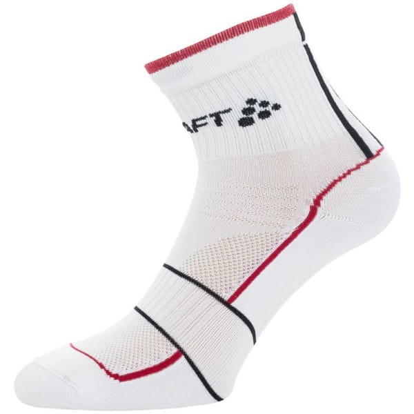 Fitness Mania - Craft Performance Bike Grand Tour Mens Cycling Socks - White/Red/Black