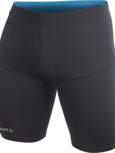 Fitness Mania - Craft Performance Run Mens Fitness Shorts - Black/Flame