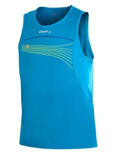 Fitness Mania - Craft Performance Run Mens Singlet - Flame/Scream