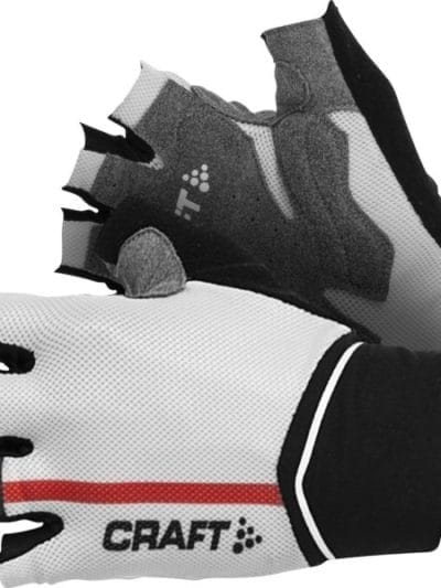 Fitness Mania - Craft Puncheur Mens Cycling Gloves - Black/White/Red