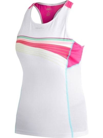 Fitness Mania - Craft Stay Cool Womens?Singlet - White/Print