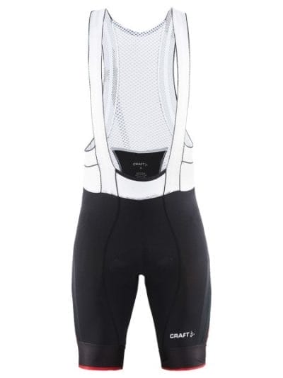 Fitness Mania - Craft Tech Mens Cycling Bib Shorts - Black/Bright Red