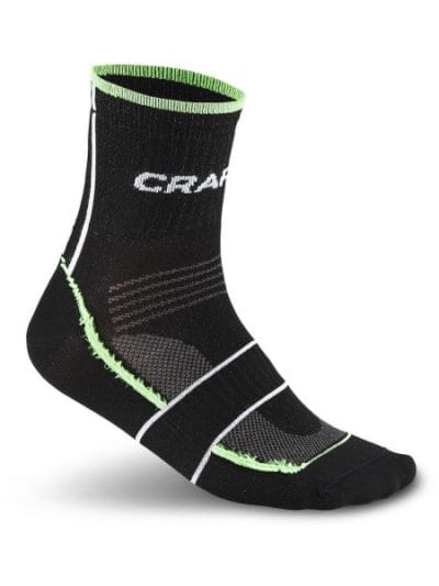 Fitness Mania - Crat Grand Tour Mens Cycling Socks- Black/White/Gecko
