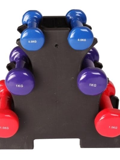 Fitness Mania - Dummbell Set 6 Piece with Rack