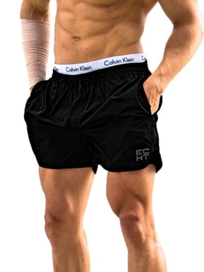 Fitness Mania - Echt Logo Mens Lightweight Gym Shorts - Black