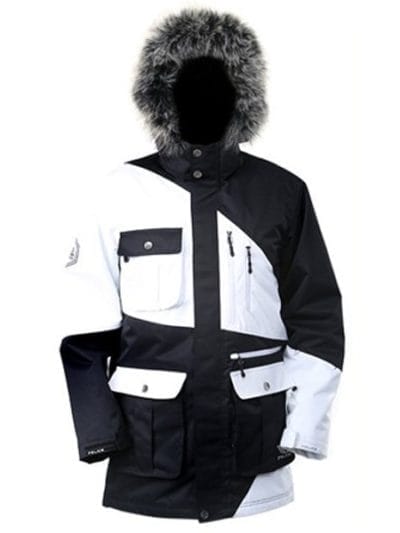 Fitness Mania - Felice Baxter 2013/14 Mens Snowboarding Jacket - White Black