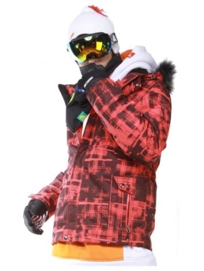Fitness Mania - Felice Zeca 2013/14 Mens Snowboarding Jacket - Checkwar Red