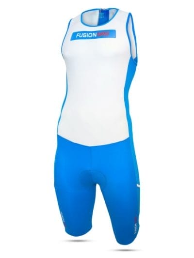 Fitness Mania - Fusion Multisport Unisex Compression Triathlon Suit - Rear Zip - Surf