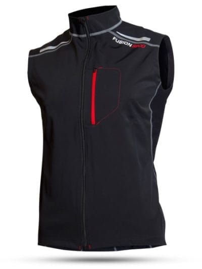 Fitness Mania - Fusion S200 Soft Shell Mens Running/Cycling Vest - Black