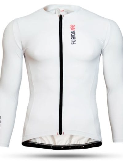 Fitness Mania - Fusion Speed Unisex Long Sleeve Cycling/Triathlon Top - White