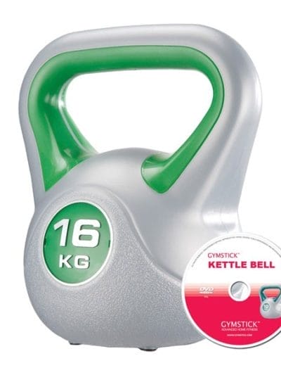 Fitness Mania - Gymstick 16kg Vinyl Kettlebell with DVD