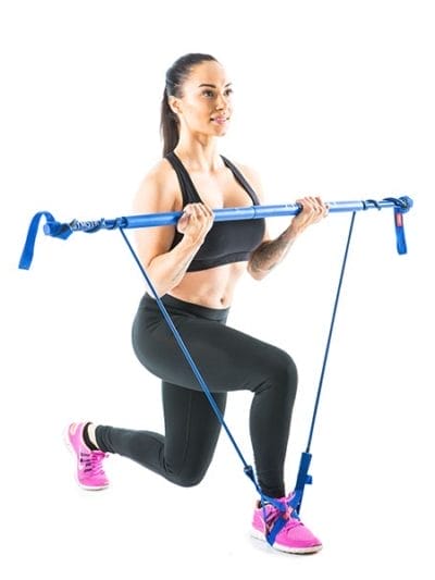 Fitness Mania - Gymstick Original 2.0 - Full Body Workout Stick With DVD - Blue/Medium