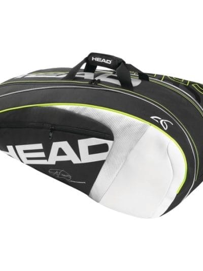 Fitness Mania - Head Djokovic Supercombi Tennis Racquet Bag - Black/White/Green