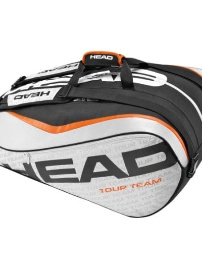 Fitness Mania - Head Tour Team 12R Monstercombi Tennis Racquet Bag - Grey/Black/Orange