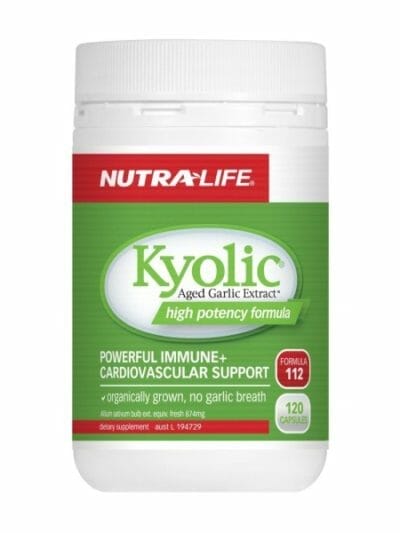 Fitness Mania - Kyolic High Potency Garlic Extract - Immunity Cardiovascular Formula - 120 Capsules