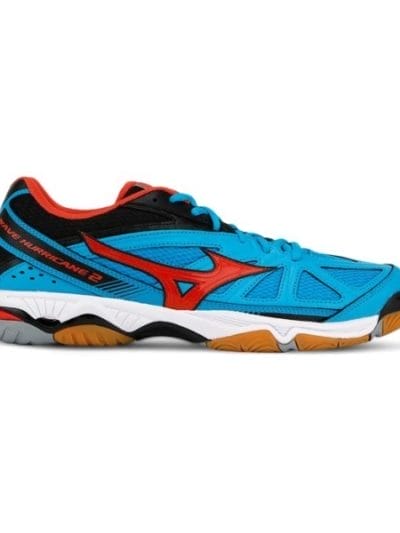 Fitness Mania - Mizuno Wave Hurricane 2 Mens Court Shoes - Atomic Blue/Fiesta/Black