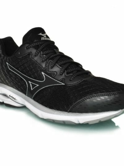 Fitness Mania - Mizuno Wave Rider 19 - Mens Running Shoes - Black/White