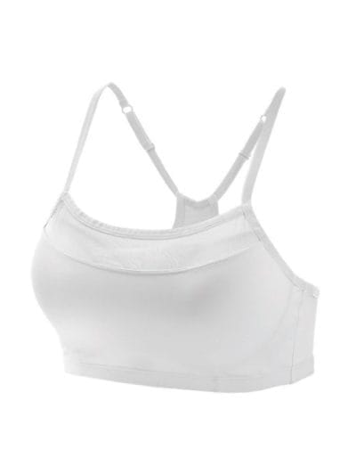 Fitness Mania - Moving Comfort Alexis Sports Bra - A/B Cup - White