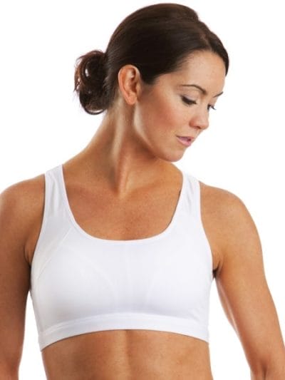 Fitness Mania - Moving Comfort Phoebe Sports Bra - A/B Cup - White