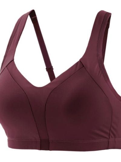Fitness Mania - Moving Comfort Vero Sports Bra - A/B Cup - Merlot