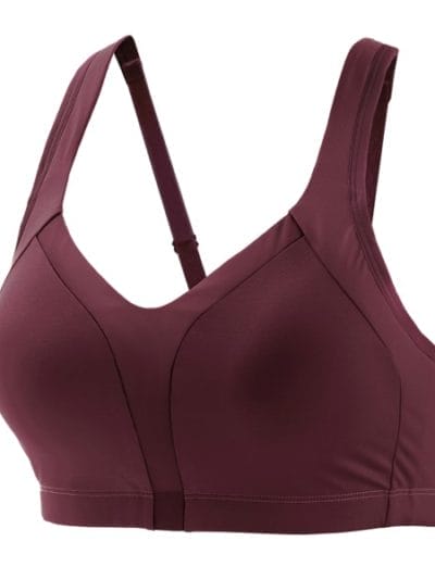 Fitness Mania - Moving Comfort Vero Sports Bra - C/D Cup - Merlot